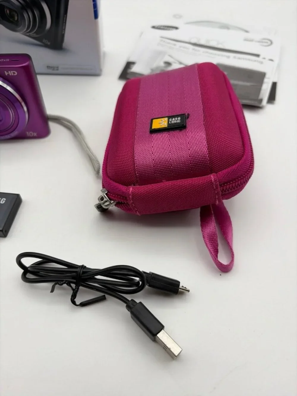 Samsung ST200F 16.1MP 10x WiFi Compact Digital Camera Purple Tested Working